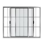 Janela-de-Correr-2-Folhas-com-Grade-Aluminio-Brilhante-100x150cm