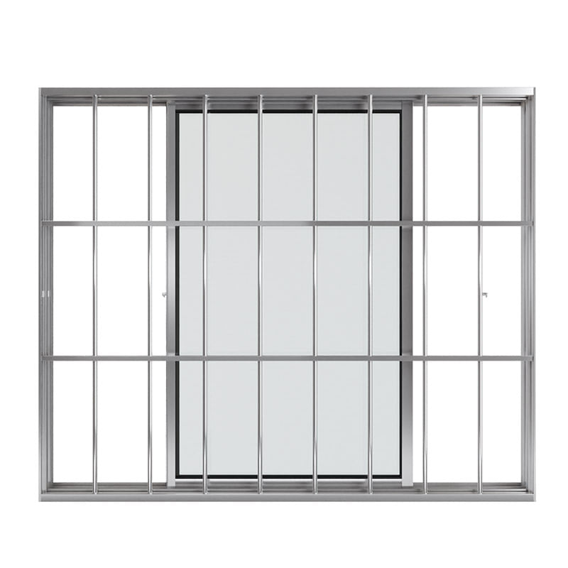 Janela-de-Correr-2-Folhas-com-Grade-Aluminio-Brilhante-100x150cm