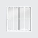 Janela-de-Correr-2-Folhas-com-Grade-Aluminio-Branco-100x100cm