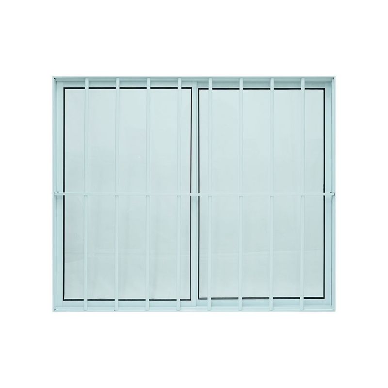 Janela-de-Correr-2-Folhas-com-Grade-Aluminio-Branco-80x80cm