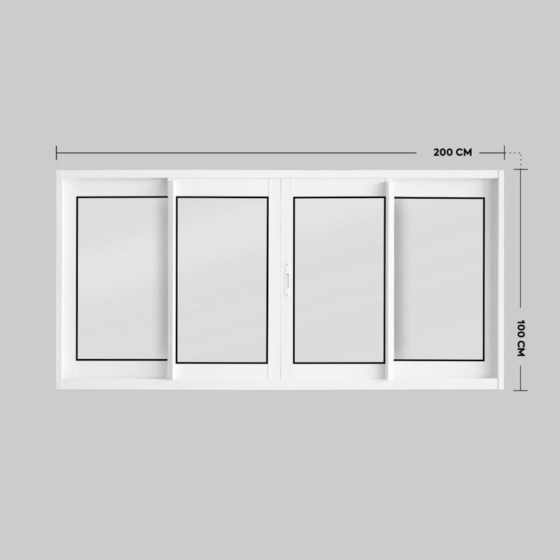 Janela-de-Correr-4-Folhas-sem-Grade-Aluminio-Branco-100x200cm