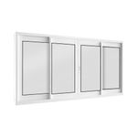 Janela-de-Correr-4-Folhas-sem-Grade-Aluminio-Branco-100x200cm