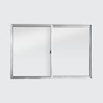 Janela-de-Correr-2-Folhas-sem-Grade-Aluminio-Brilhante-100x150cm