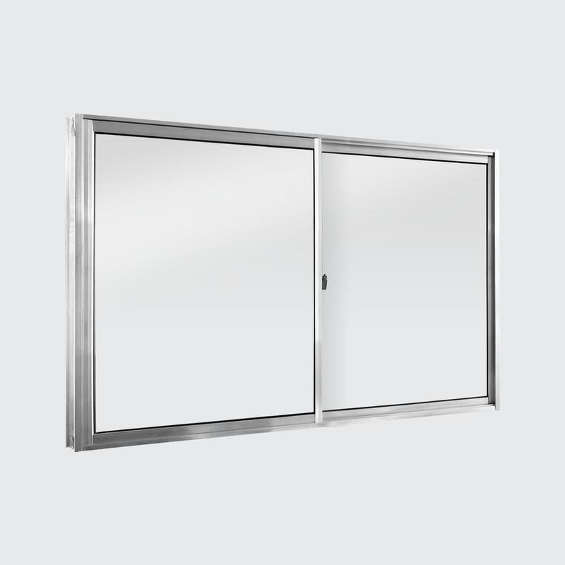 Janela-de-Correr-2-Folhas-sem-Grade-Aluminio-Brilhante-100x150cm