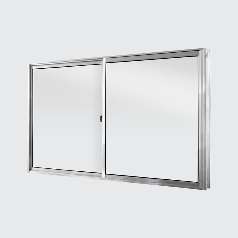 Janela-de-Correr-2-Folhas-sem-Grade-Aluminio-Brilhante-100x150cm