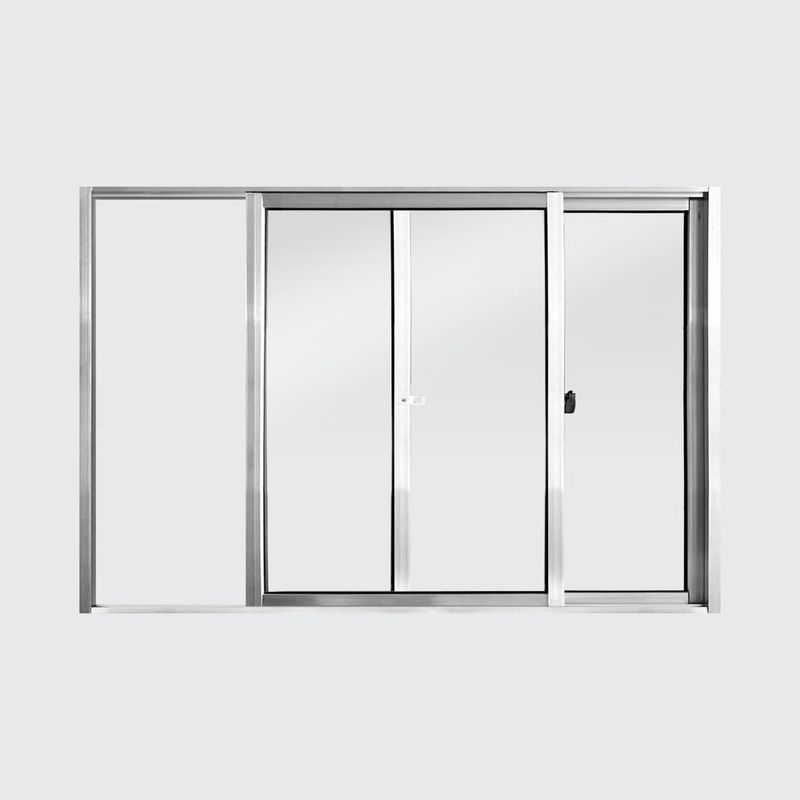 Janela-de-Correr-2-Folhas-sem-Grade-Aluminio-Brilhante-100x150cm