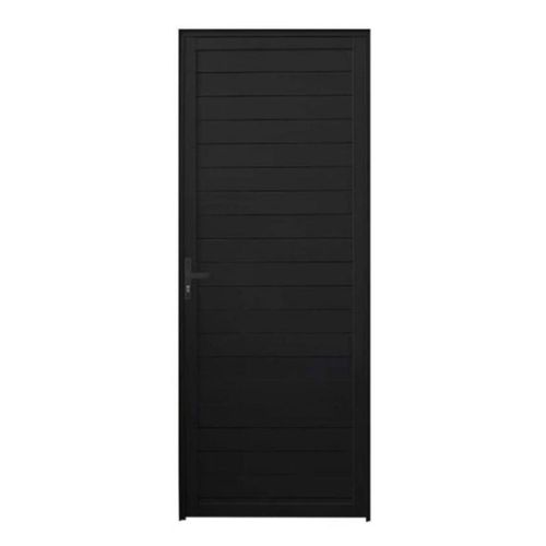 Porta Lambril sem Puxador Alumínio Preto Direito 210x80cm