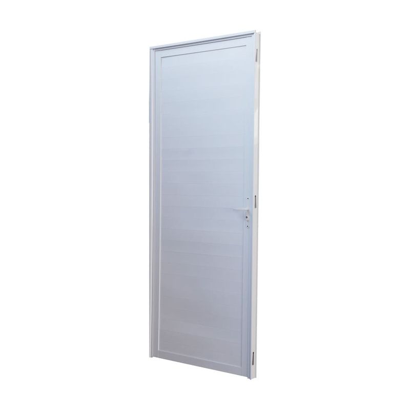 Porta-Laminada-Fechada-Aluminio-Branco-Esquerdo-210x90cm