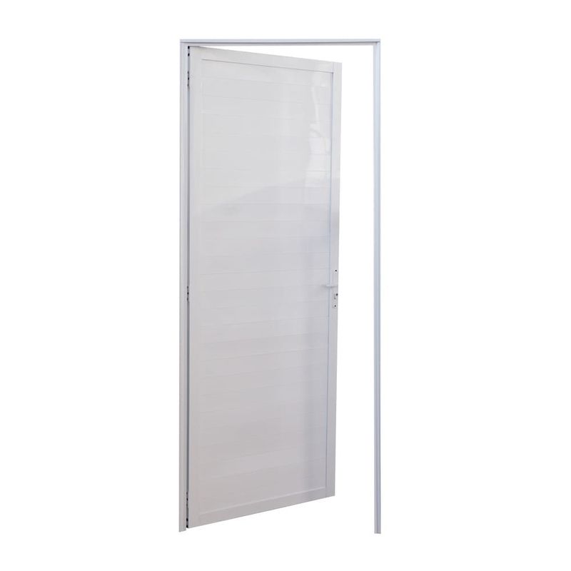 Porta-Laminada-Fechada-Aluminio-Branco-Esquerdo-210x90cm
