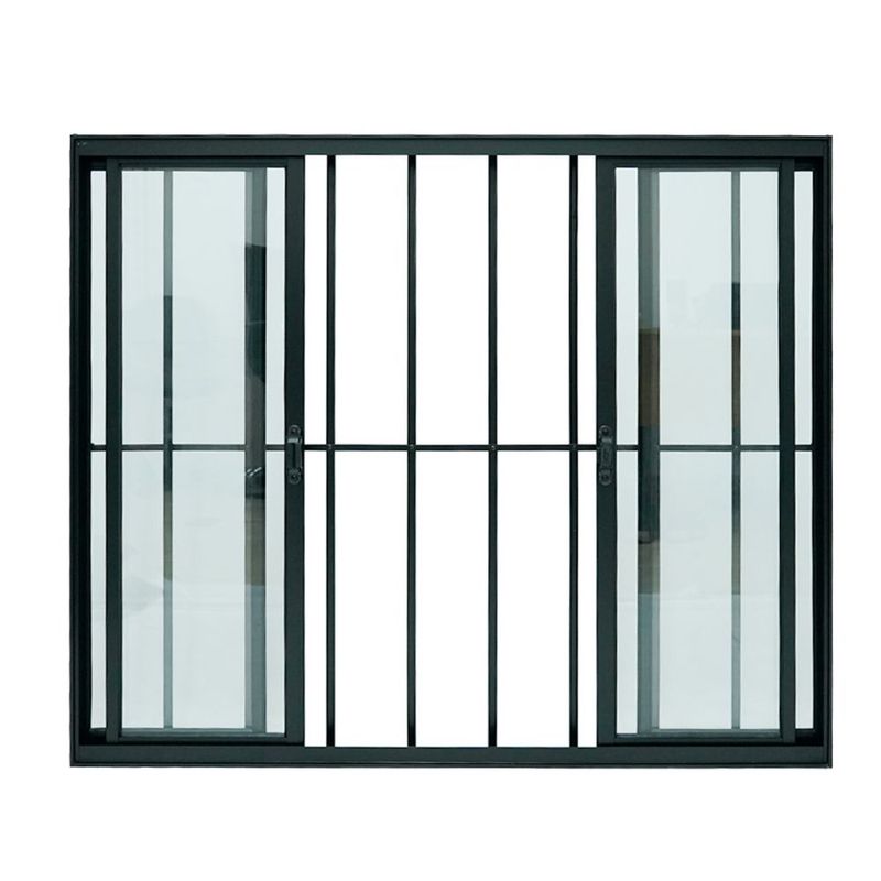 Janela-de-Correr-4-Folhas-com-Grade-Aluminio-Preto-120x150cm