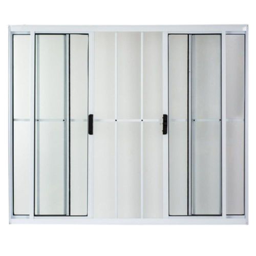 Janela de Correr 4 Folhas com Grade Alumínio Branco 100x150cm