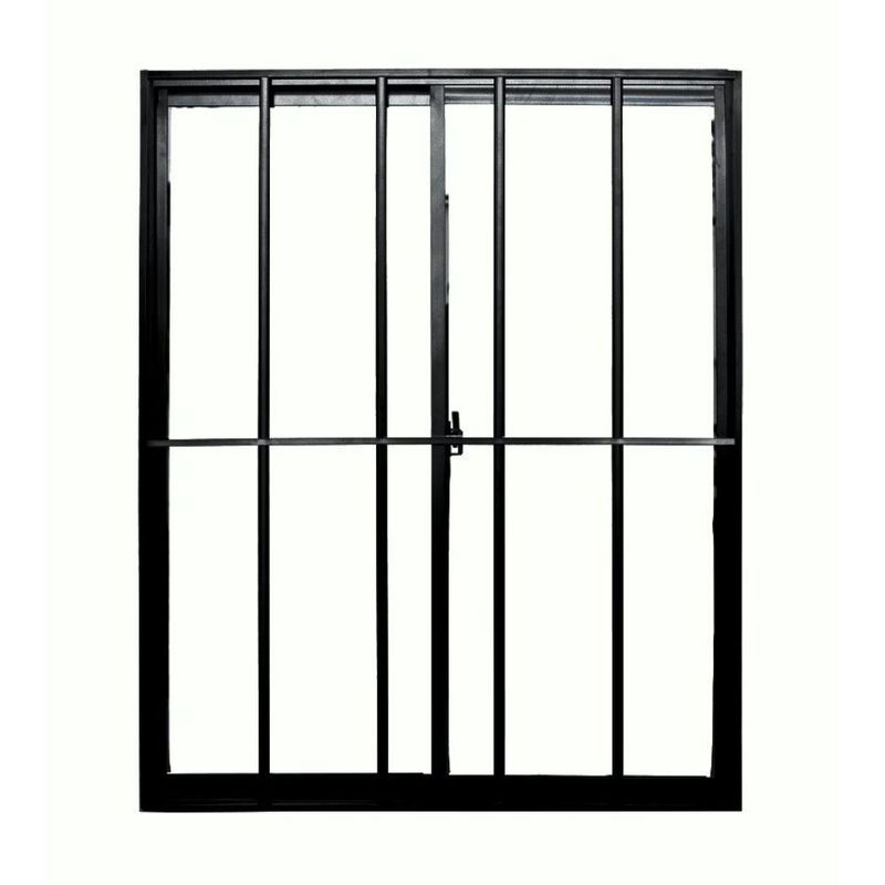 Janela-2-Folhas-com-Grade-Vidro-Liso-Aluminio-Preto-80x80cm