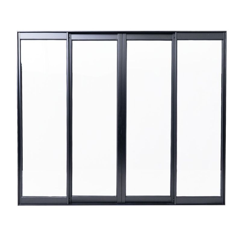 Janela-de-Correr-4-Folhas-sem-Grade-Aluminio-Preto-120x150cm
