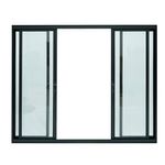 Janela-de-Correr-4-Folhas-sem-Grade-Aluminio-Preto-120x150cm
