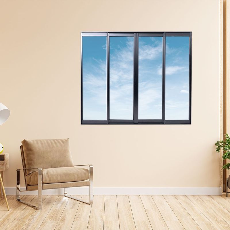 Janela-de-Correr-4-Folhas-sem-Grade-Aluminio-Preto-120x150cm