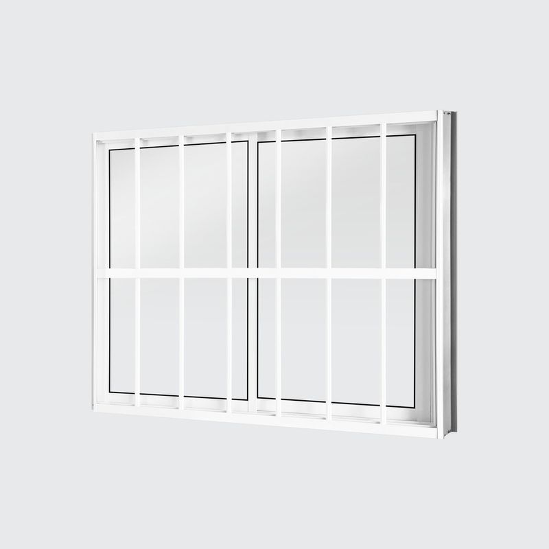 Janela-de-Correr-2-Folhas-com-Grade-Aluminio-Branco-100x120cm