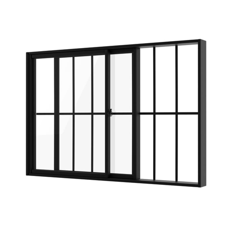 Janela-de-Correr-2-folhas-com-Grade-Aluminio-Preto-120x150cm