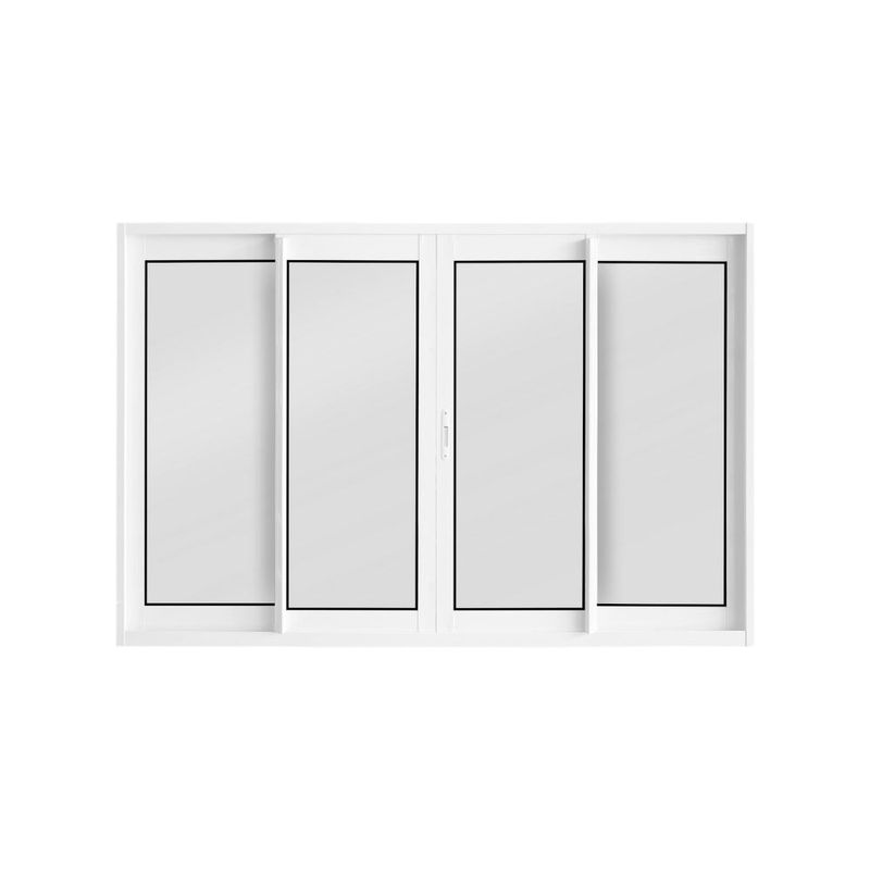 Janela-de-Correr-4-Folhas-sem-Grade-Aluminio-Branco-100x150cm