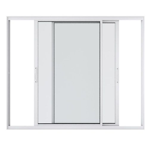 Janela de Correr 2 Folhas sem Grade Alumínio Branco 100x150cm