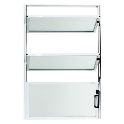 Janela Basculante Vidro Boreal Alumínio Branco 60x80cm