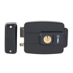 Fechadura-Eletrica-Dupla-Fixa-Abertura-para-Fora-C90-12V-Preta