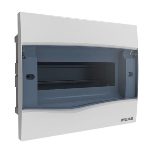 Quadro PVC Disjuntor Embutir sem Barramento para 12 Disjuntores Fumê