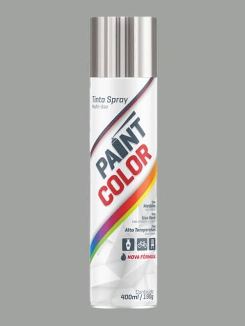 Tinta Spray Metálica Cromado 400ml Paintcolor