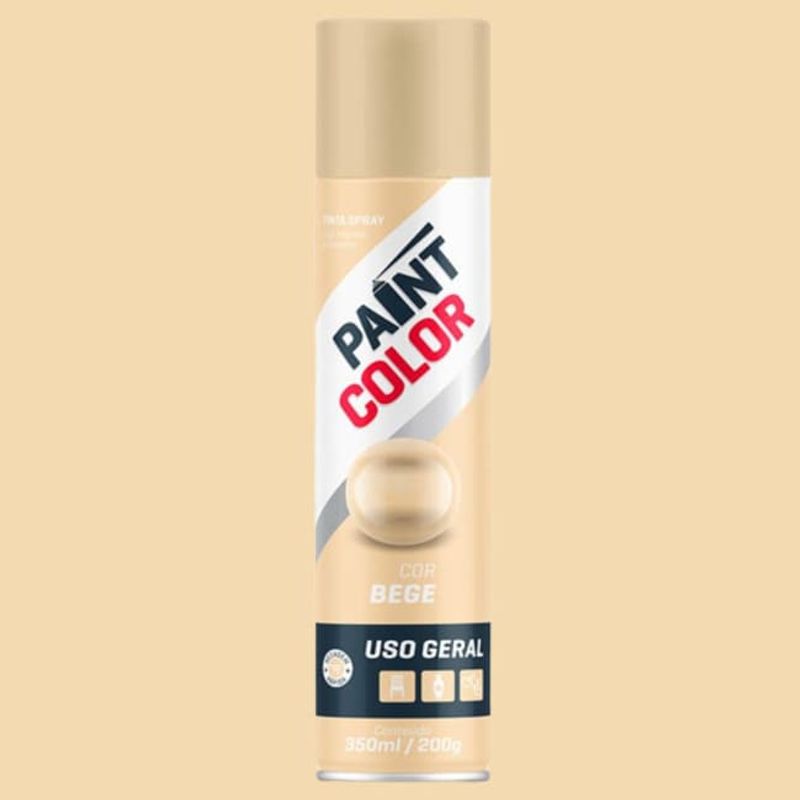 Tinta-Spray-Uso-Geral-Bege-350ml-Paintcolor