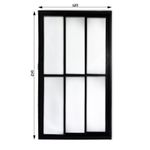 Porta-de-Correr-3-Folhas-Vidro-Liso-Aluminio-Preto-210x120cm