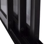 Porta-de-Correr-3-Folhas-Vidro-Liso-Aluminio-Preto-210x120cm