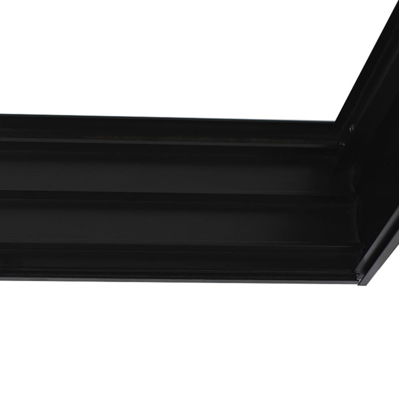 Porta-de-Correr-3-Folhas-Vidro-Liso-Aluminio-Preto-210x120cm
