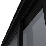Porta-de-Correr-2-Folhas-Vidro-Liso-Aluminio-Preto-210x120cm
