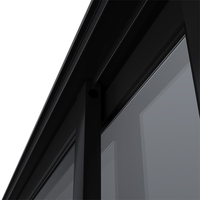 Porta-de-Correr-2-Folhas-Vidro-Liso-Aluminio-Preto-210x120cm
