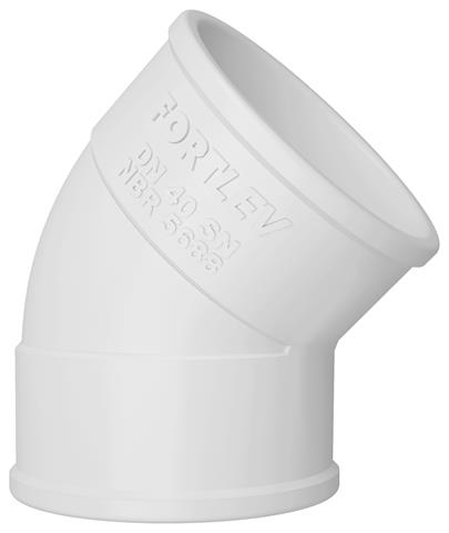 Joelho 45 Esgoto Série Normal PVC DN 40 Fortlev