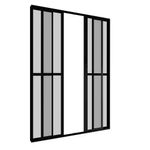 Porta-de-Correr-4-Folhas-Vidro-Liso-Aluminio-Preto-210x200cm