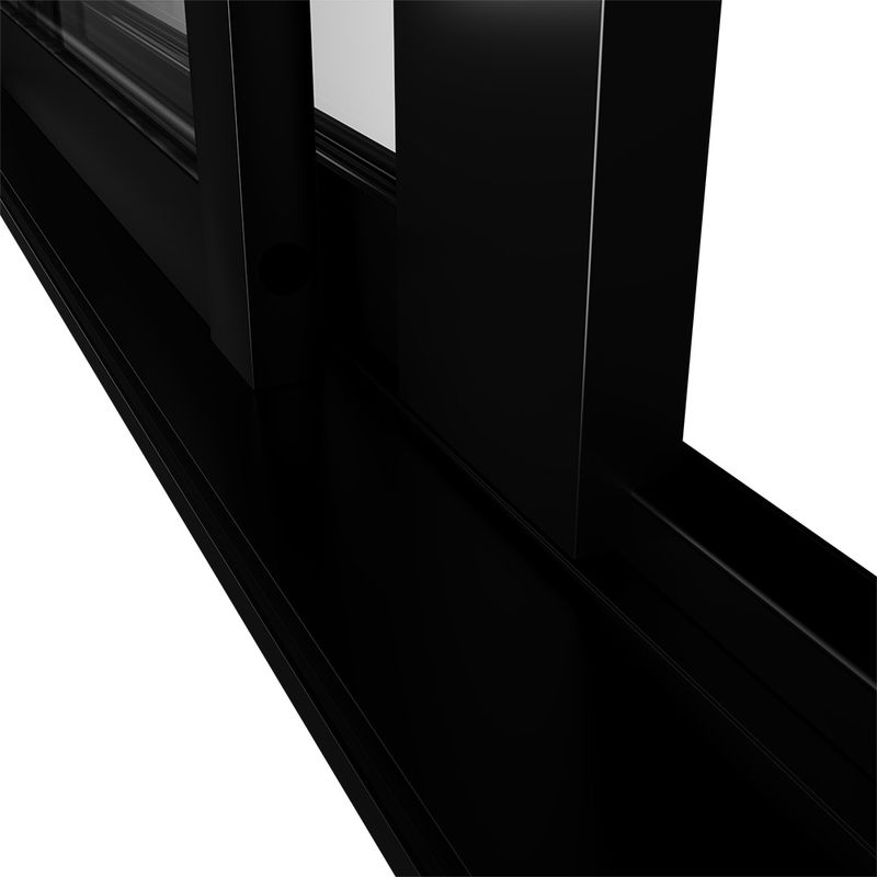 Porta-de-Correr-4-Folhas-Vidro-Liso-Aluminio-Preto-210x200cm