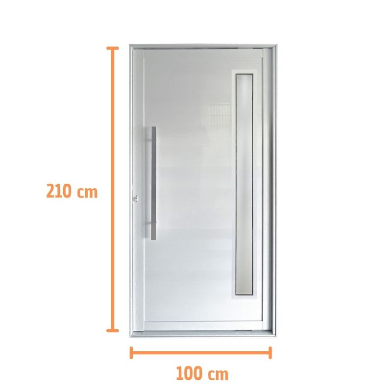 Porta-Pivotante-Aluminio-Branco-com-Puxador-e-Visor-Direito-210x100cm