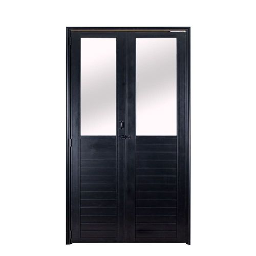 Porta Camarão Lambril Vidro Boreal Alumínio Preto Esquerdo 210x80cm