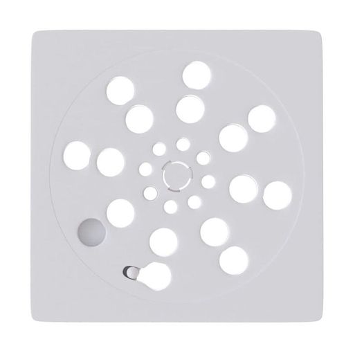 Grelha Quadrada Abre e Fecha PVC Branca 10cm DN100 Estrela
