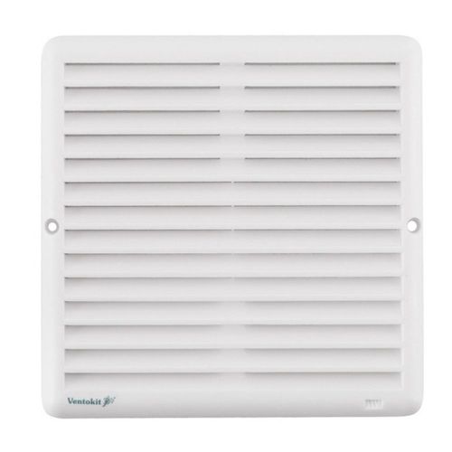 Grade de Ventilação Quadrada Branca 19x19cm com Tela