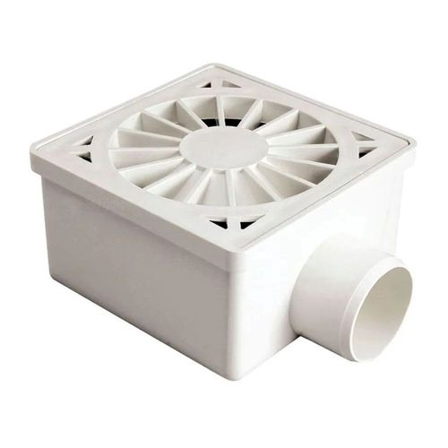 Ralo Sifonado Grelha Quadrada Branca DN100 Luconi