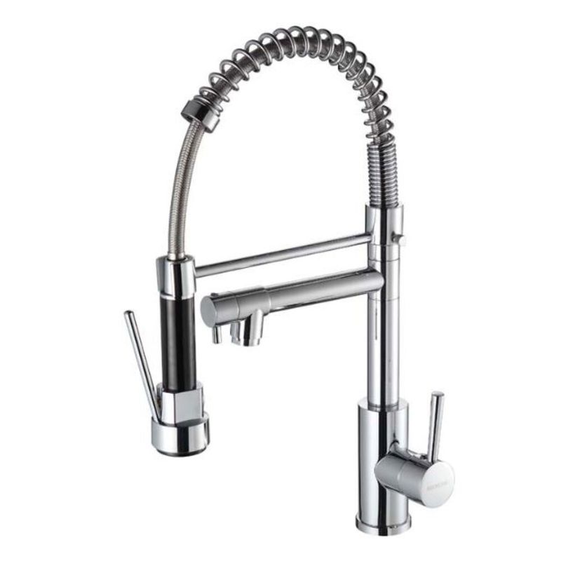 Monocomando-para-Cozinha-Mesa-Bica-Alta-1-4V-Cromado-Gourmet-Flex-48cm