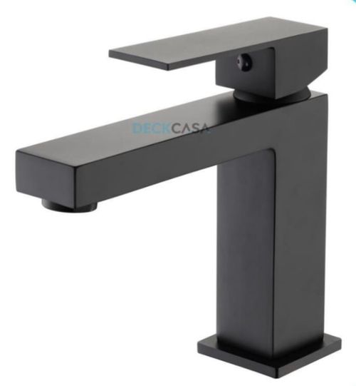 Monocomando para Banheiro Mesa Bica Baixa Preto Luxo 16cm