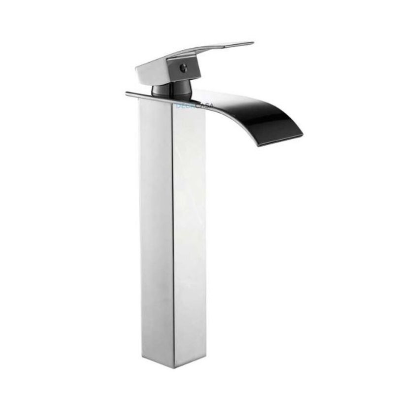 Monocomando-para-Banheiro-Mesa-Bica-Alta-Cromado-Cascata-Luxo-30cm