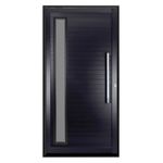 Porta-Pivotante-Aluminio-Preto-com-Puxador-e-Visor-Esquerdo-210x100cm