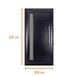 Porta-Pivotante-Aluminio-Preto-com-Puxador-e-Visor-Esquerdo-210x100cm