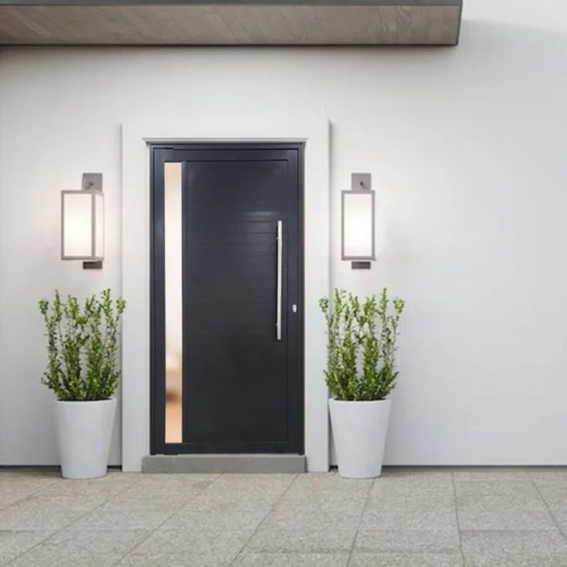 Porta-Pivotante-Aluminio-Preto-com-Puxador-e-Visor-Esquerdo-210x100cm