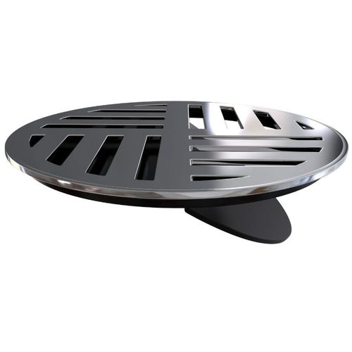 Grelha Redonda Fecho Automático Max ABS Cromada 10cm DN100 Estrela