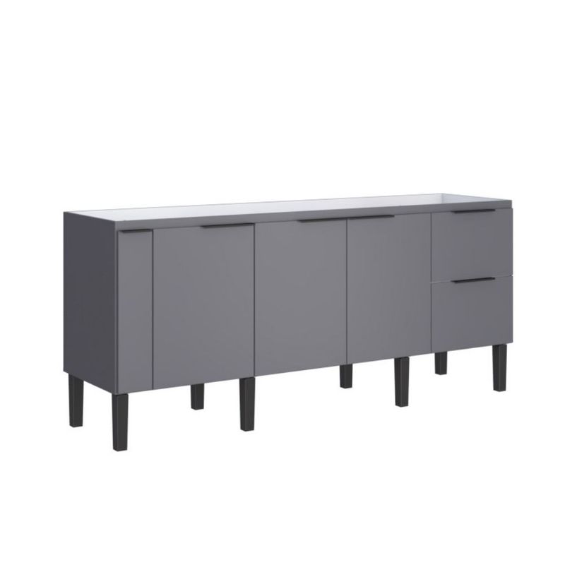 Gabinete-para-Cozinha-Cisne-195x515x86cm-MDP-MDF-Cinza