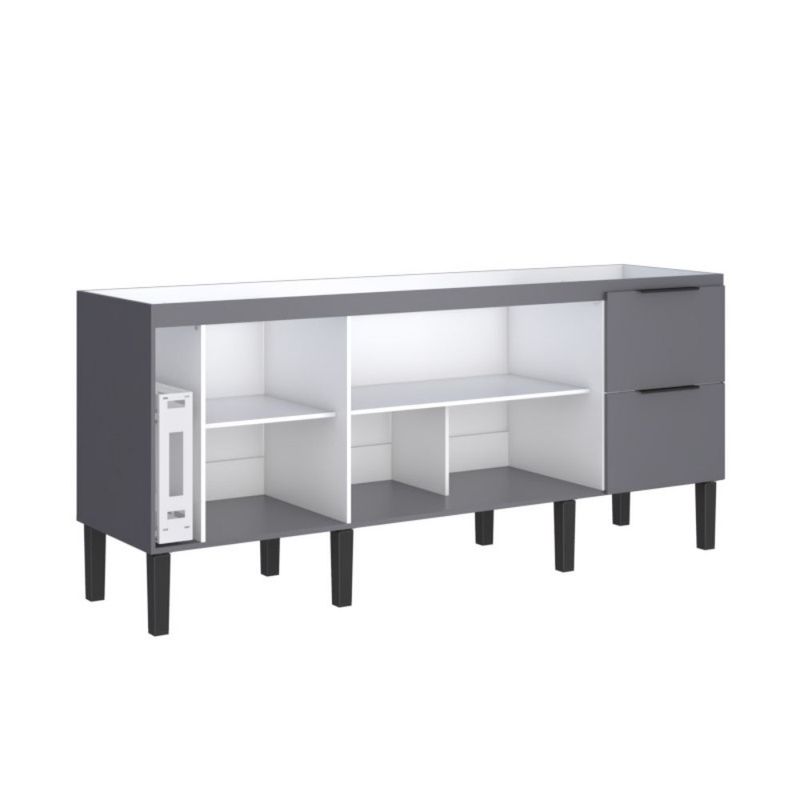 Gabinete-para-Cozinha-Cisne-195x515x86cm-MDP-MDF-Cinza